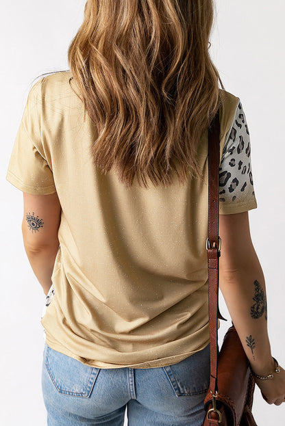 Graphic Round Neck Short Sleeve T-Shirt-Angel Casuals
