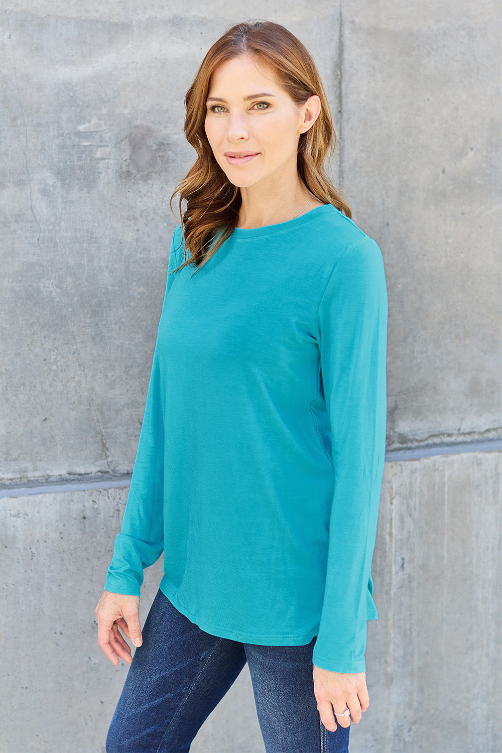 Basic Bae Full Size Round Neck Long Sleeve Top-Angel Casuals