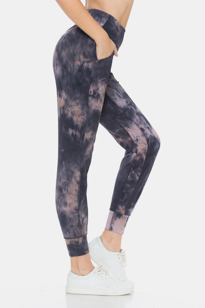 Leggings Depot Tie-Dye High Waist Cropped Leggings-Angel Casuals