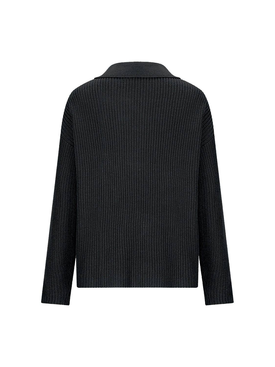 Collared Neck Half Button Knit Top-Angel Casuals