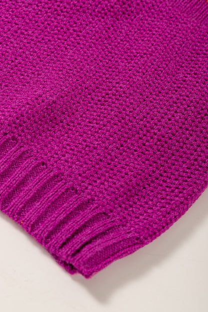 Color Block Drop Shoulder Round Neck Sweater-Angel Casuals