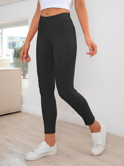 Ribbed Detail Leggings-Angel Casuals