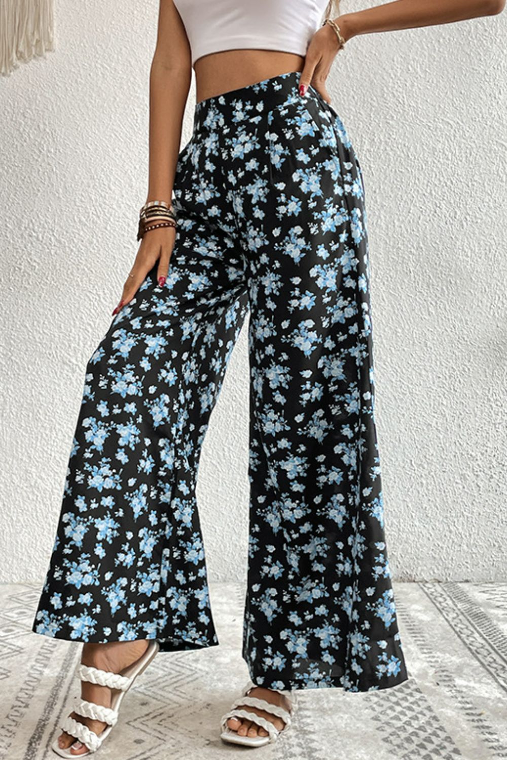 Floral Pocket Culottes-Angel Casuals