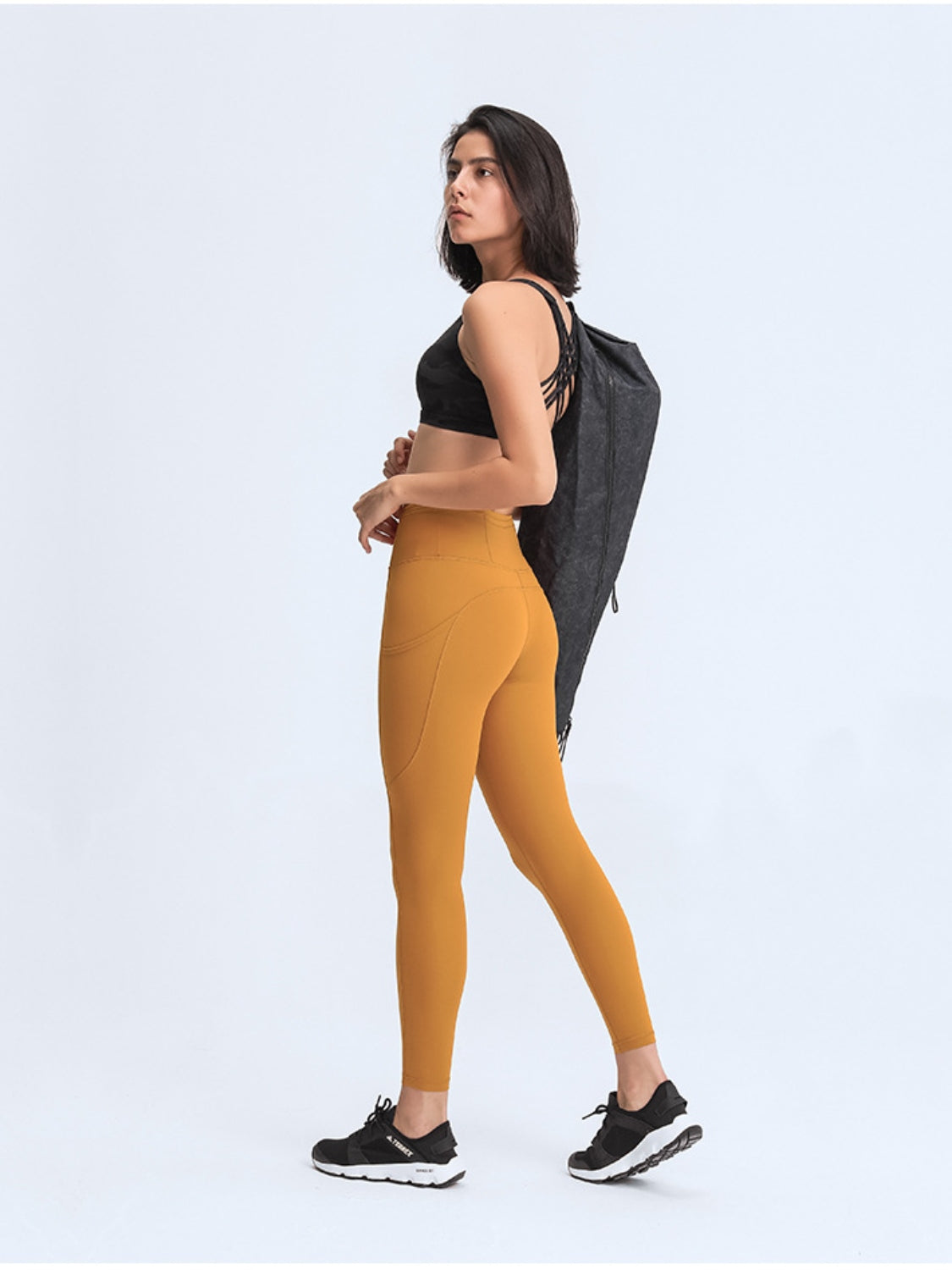 Wide Waistband Leggings with Pockets-Angel Casuals