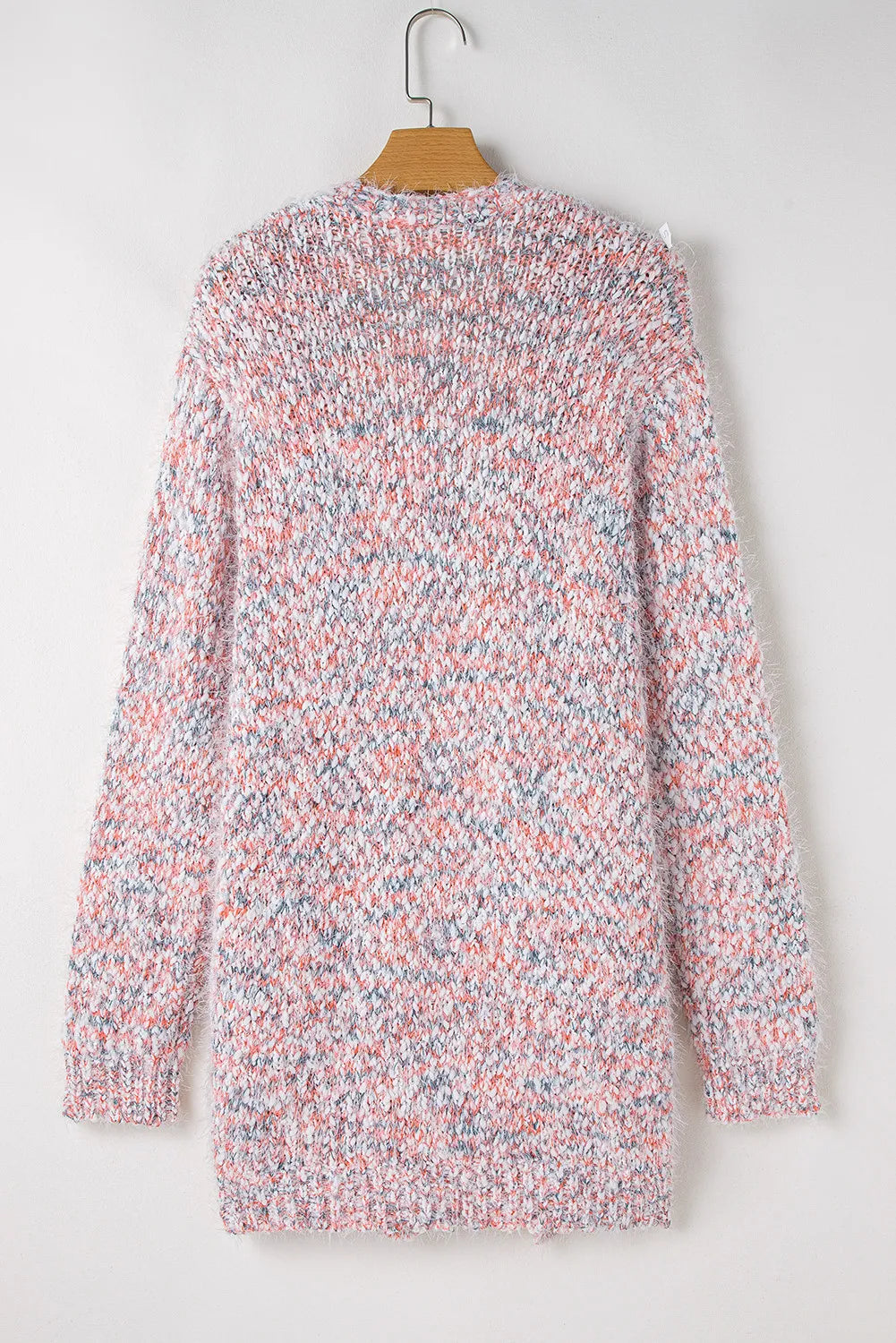 Pocketed Open Front Long Sleeve Cardigan-Angel Casuals