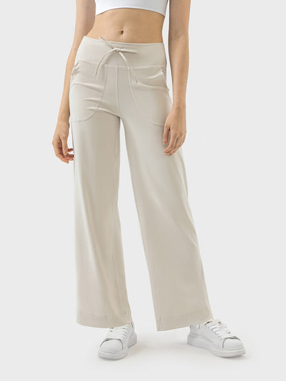 Drawstring Active Pants with Pockets-Angel Casuals