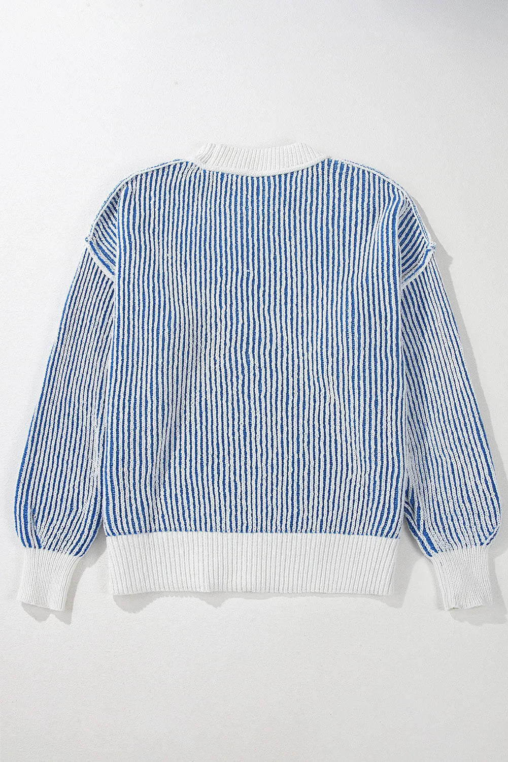 Round Neck Dropped Shoulder Sweater-Angel Casuals