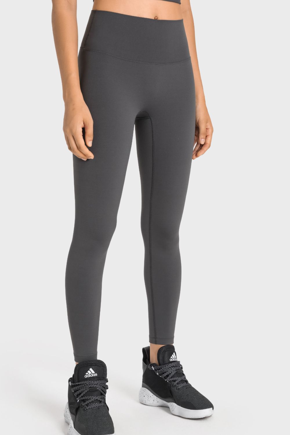 High-Rise Wide Waistband Yoga Leggings-Angel Casuals