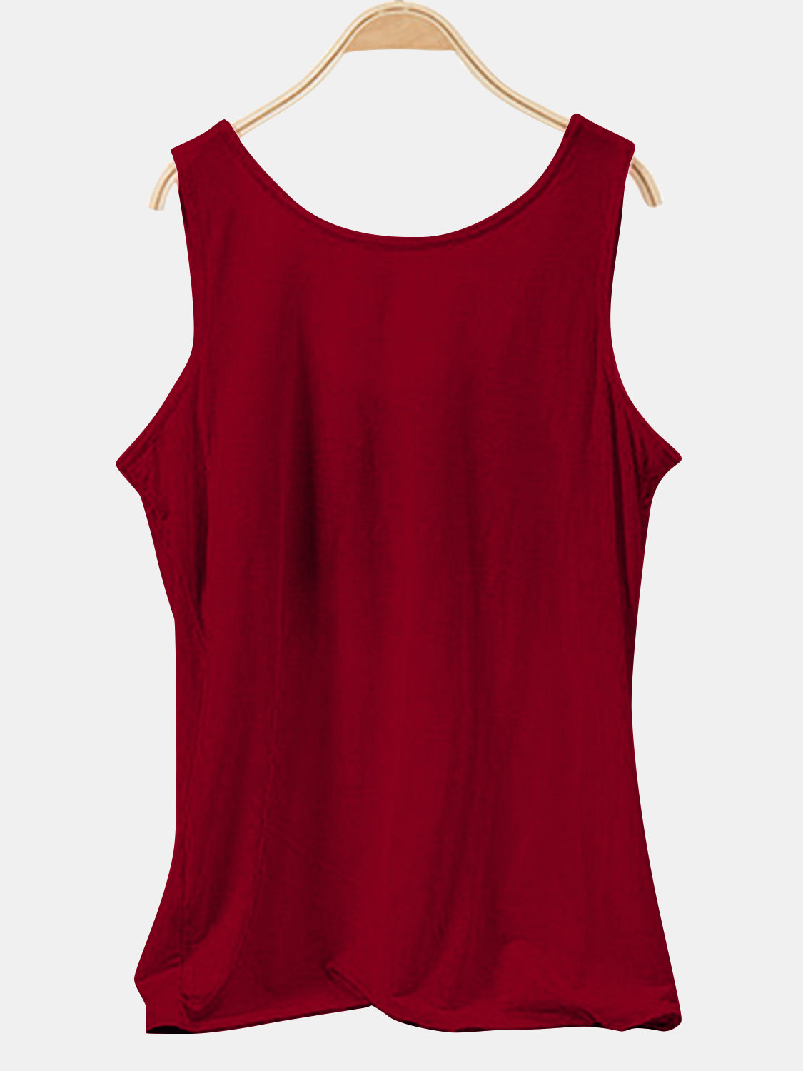 Scoop Neck Wide Strap Tank-Angel Casuals