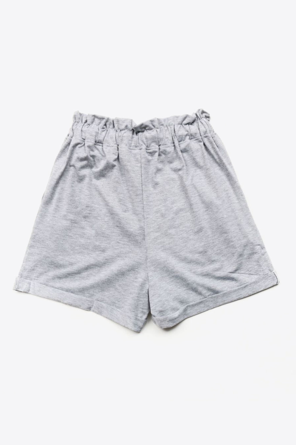 Buttoned Drawstring Waist Cuffed Shorts-Angel Casuals