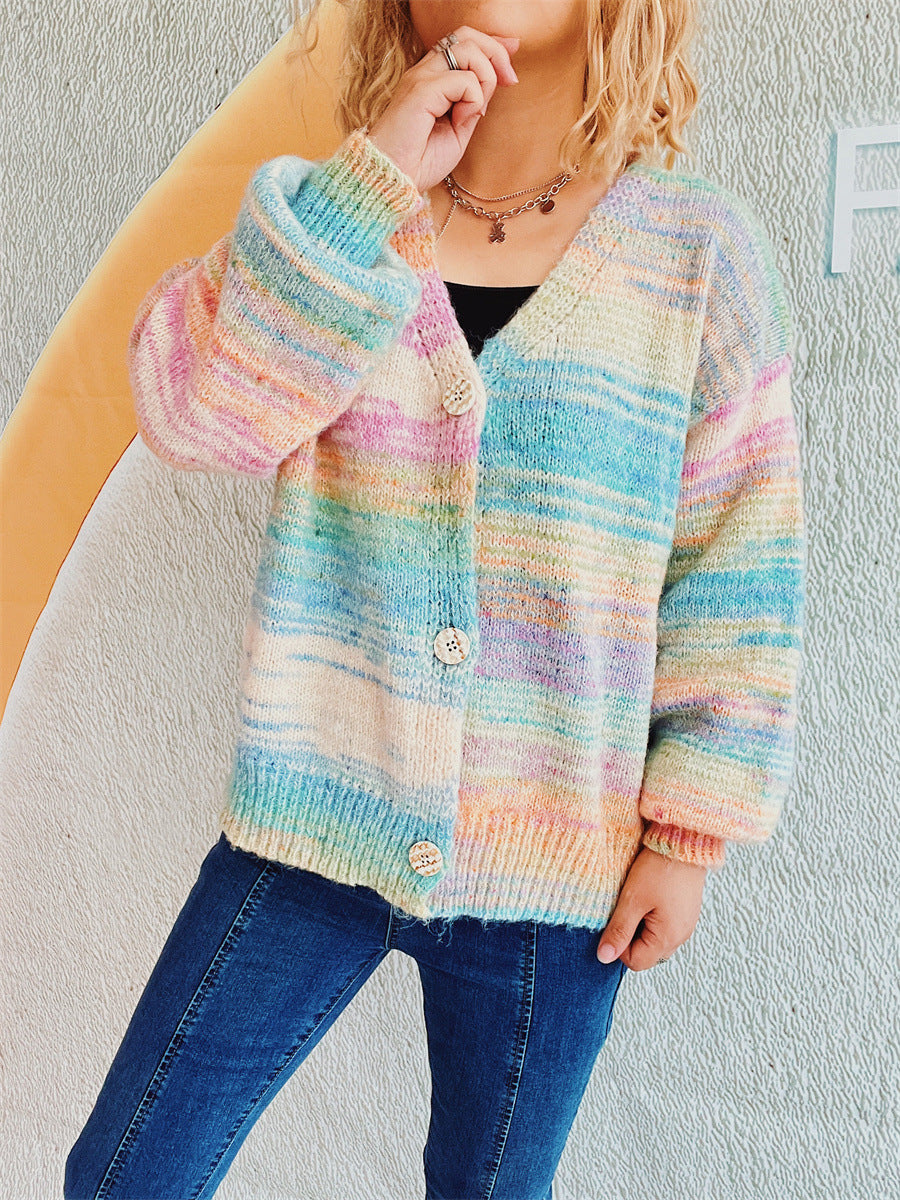 Button Up Long Sleeve Cardigan-Angel Casuals