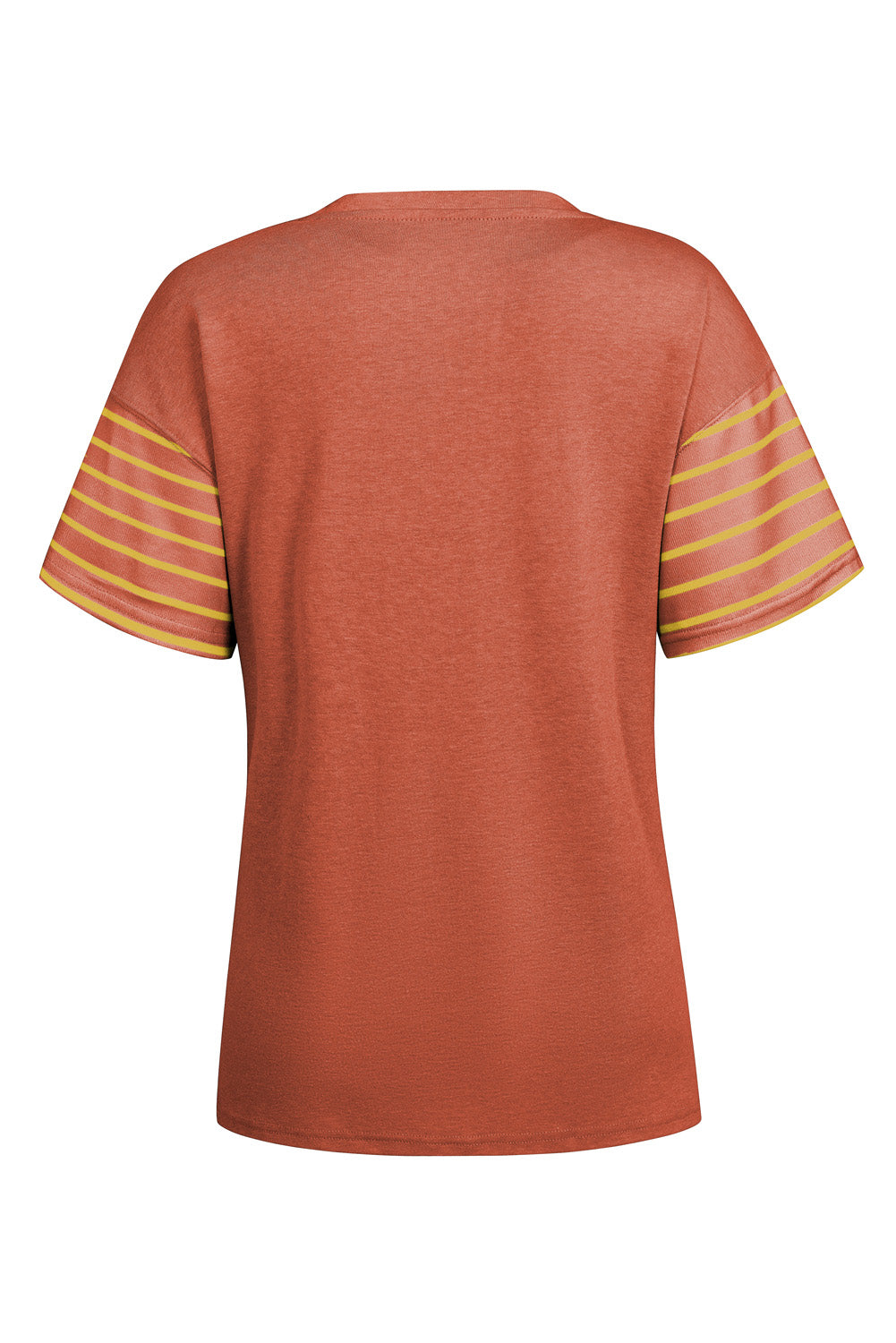 Striped Round Neck Short Sleeve T-Shirt-Angel Casuals