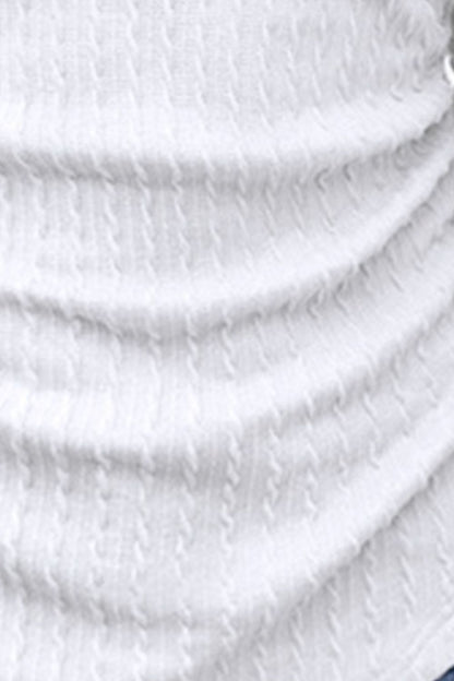 Textured Ruched V-Neck Long Sleeve T-Shirt-Angel Casuals
