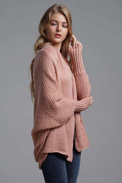 Open Front Batwing Sleeve Cardigan-Angel Casuals