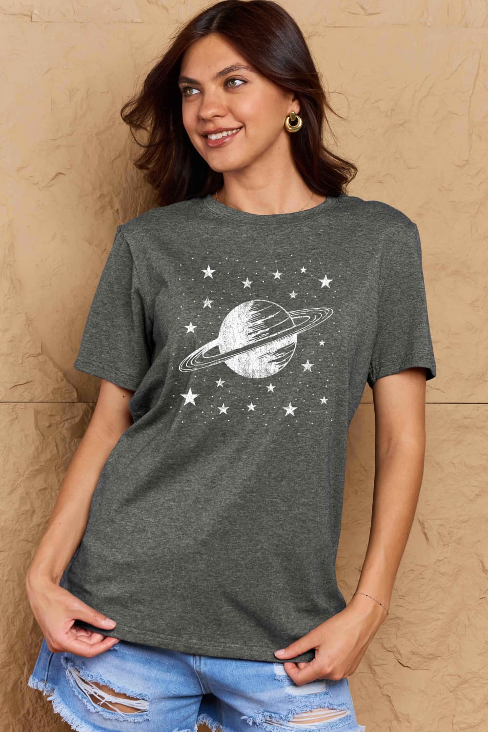 Simply Love Full Size Planet Graphic Cotton T-Shirt-Angel Casuals