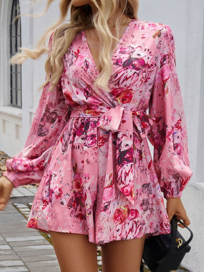 Devine Tied Surplice Long Sleeve Romper-Angel Casuals