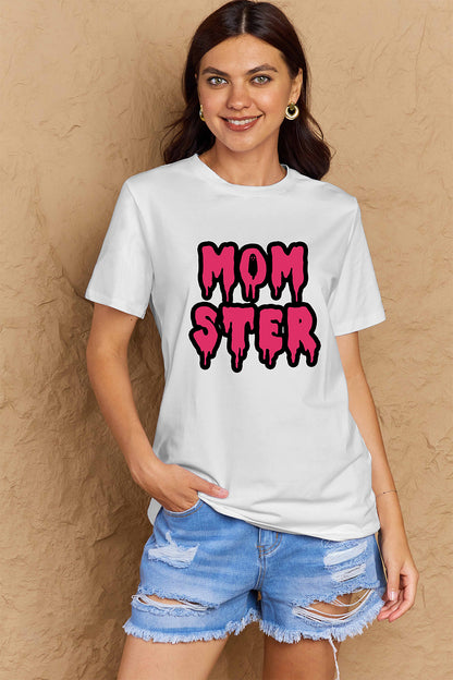 Simply Love Full Size MOM STER Graphic Cotton T-Shirt-Angel Casuals