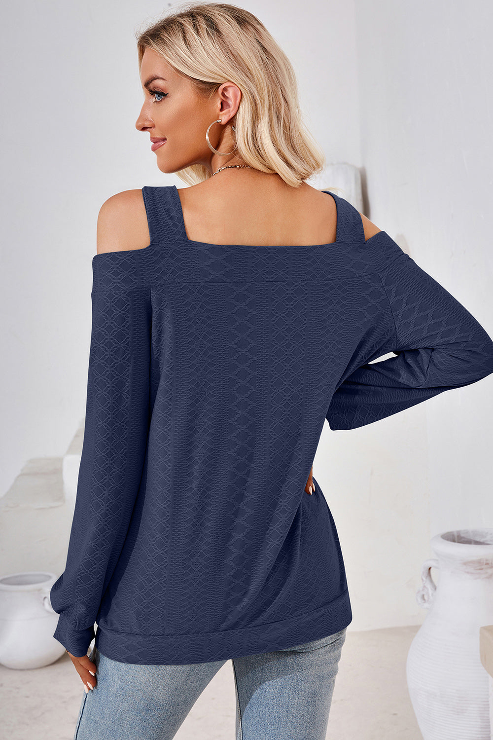 Cutout Square Neck Cold Shoulder T-Shirt-Angel Casuals