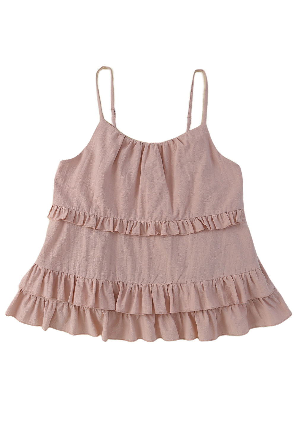 Ruffled Scoop Neck Sleeveless Cami-Angel Casuals