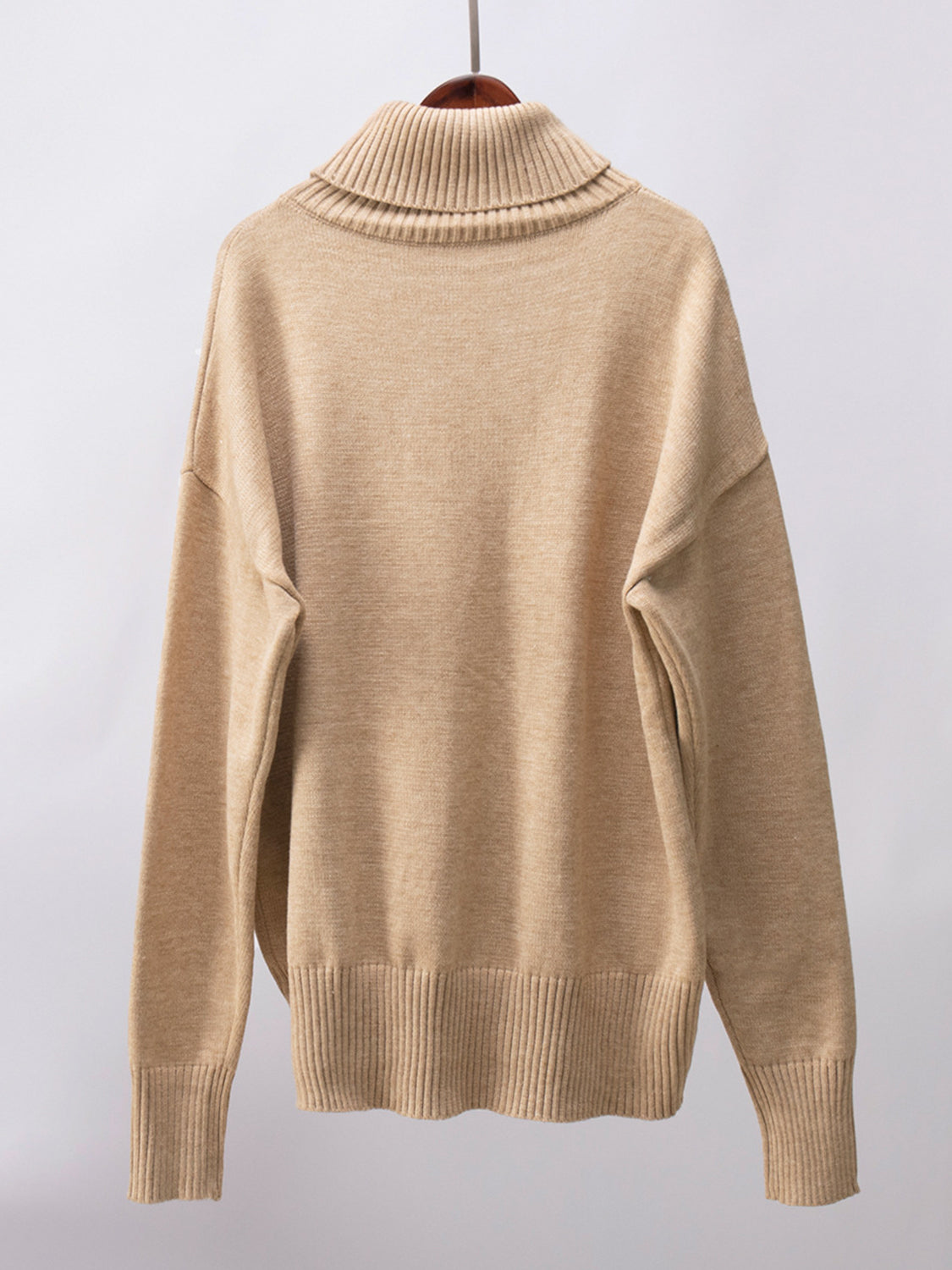 Turtleneck Long Sleeve Sweater-Angel Casuals