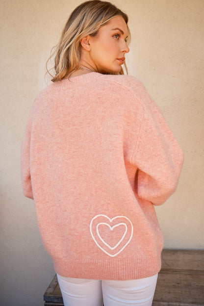 And The Why WIFEY & Heart Round Neck Sweater-Angel Casuals