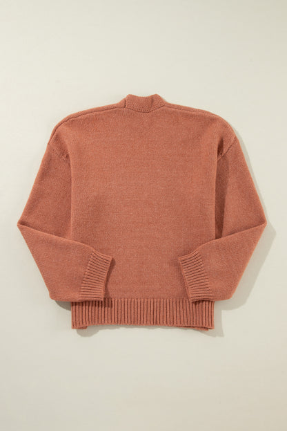 Slit Open Front Dropped Shoulder Cardigan-Angel Casuals