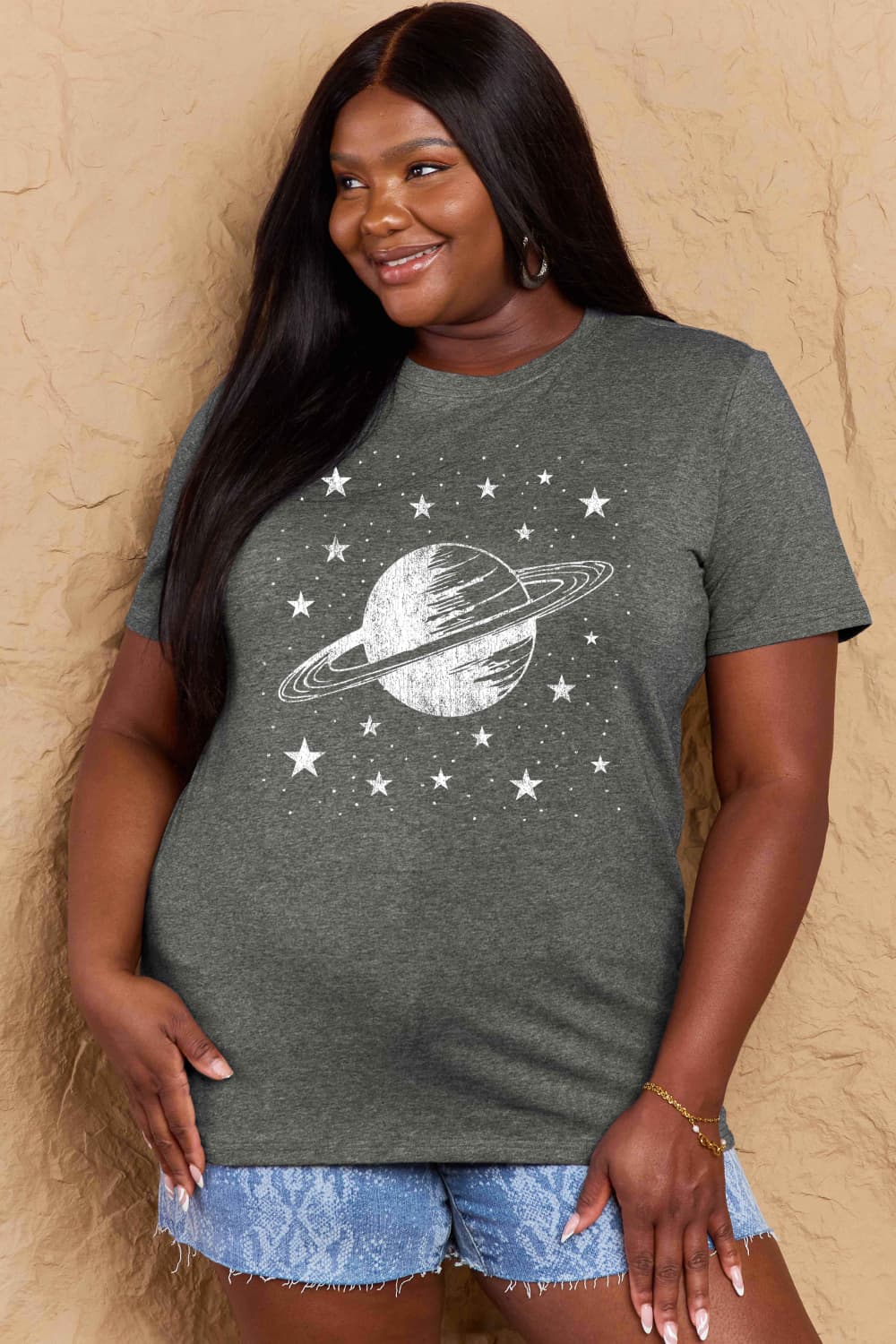 Simply Love Full Size Planet Graphic Cotton T-Shirt-Angel Casuals