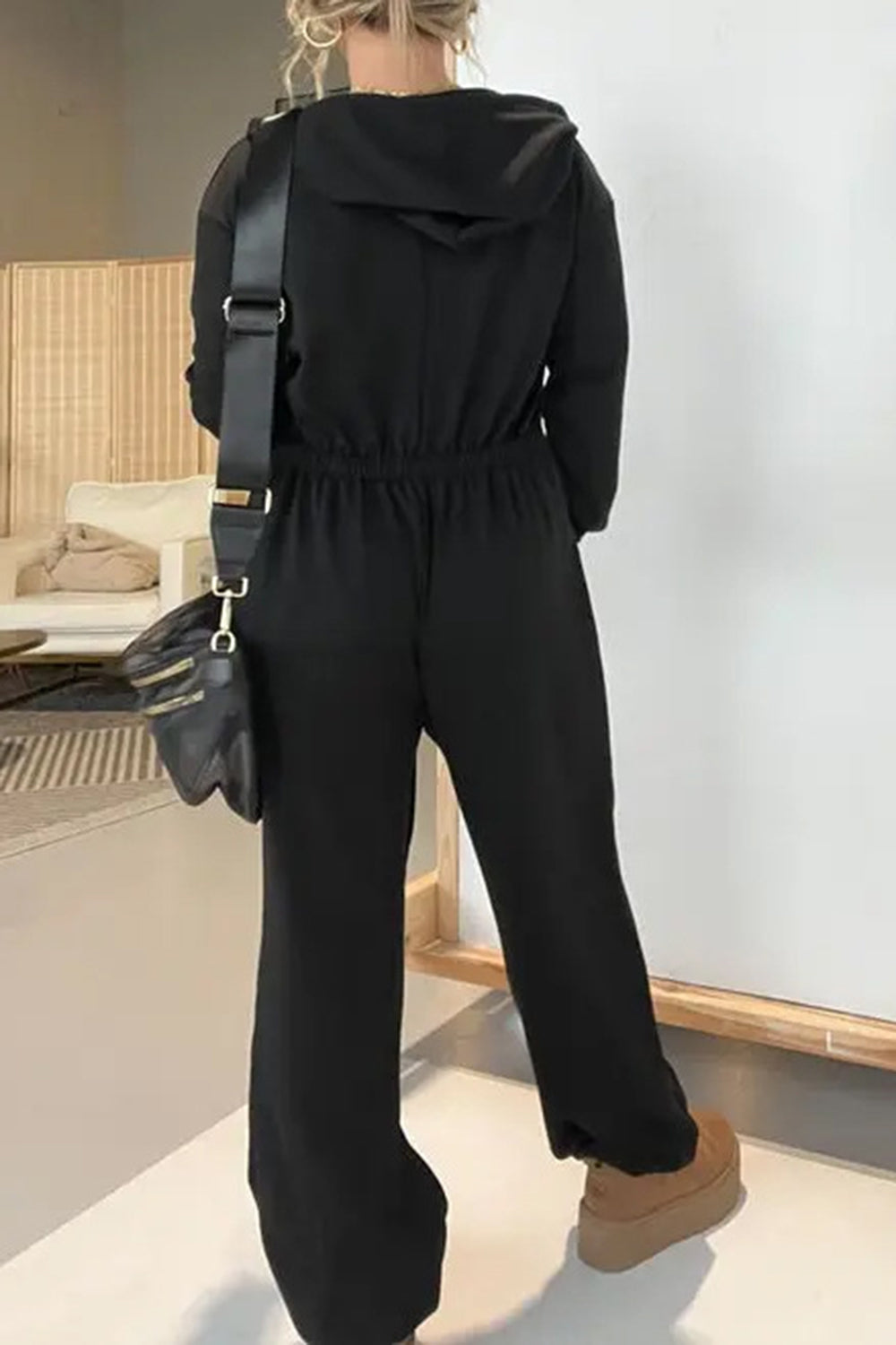 Full Size Drawstring Long Sleeve Jumpsuit-Angel Casuals