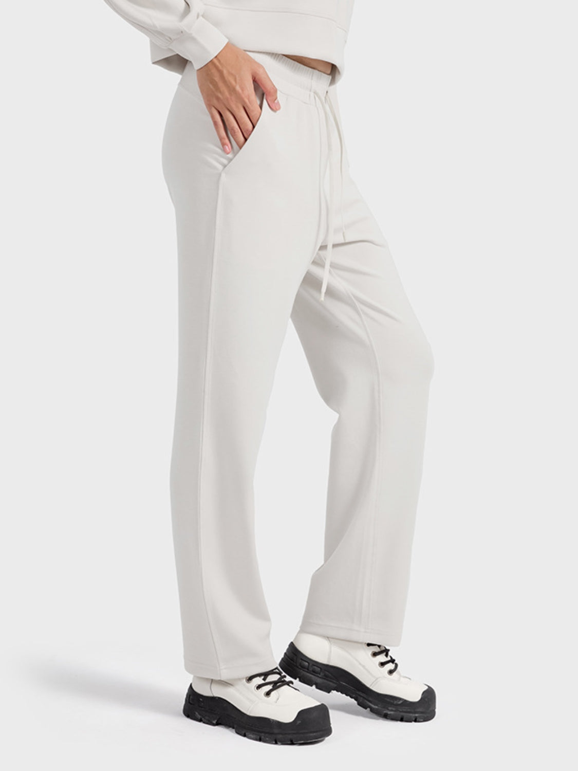 Drawstring Pocketed Sport Pants-Angel Casuals