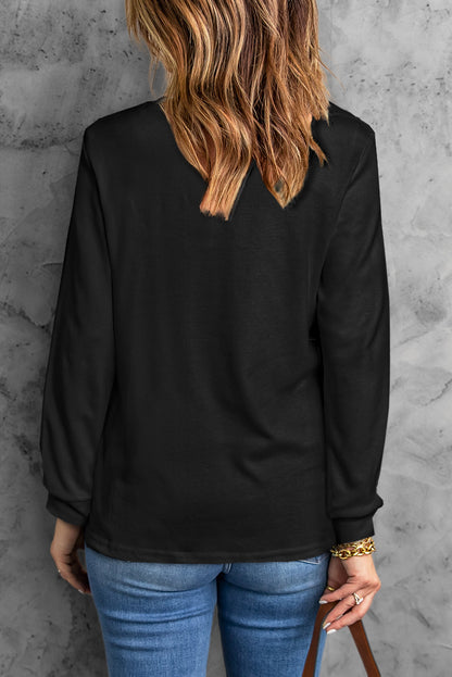 Round Neck Long Sleeve Top-Angel Casuals