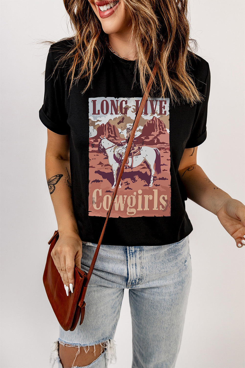 LONG LIVE COWGIRLS Graphic Tee-Angel Casuals