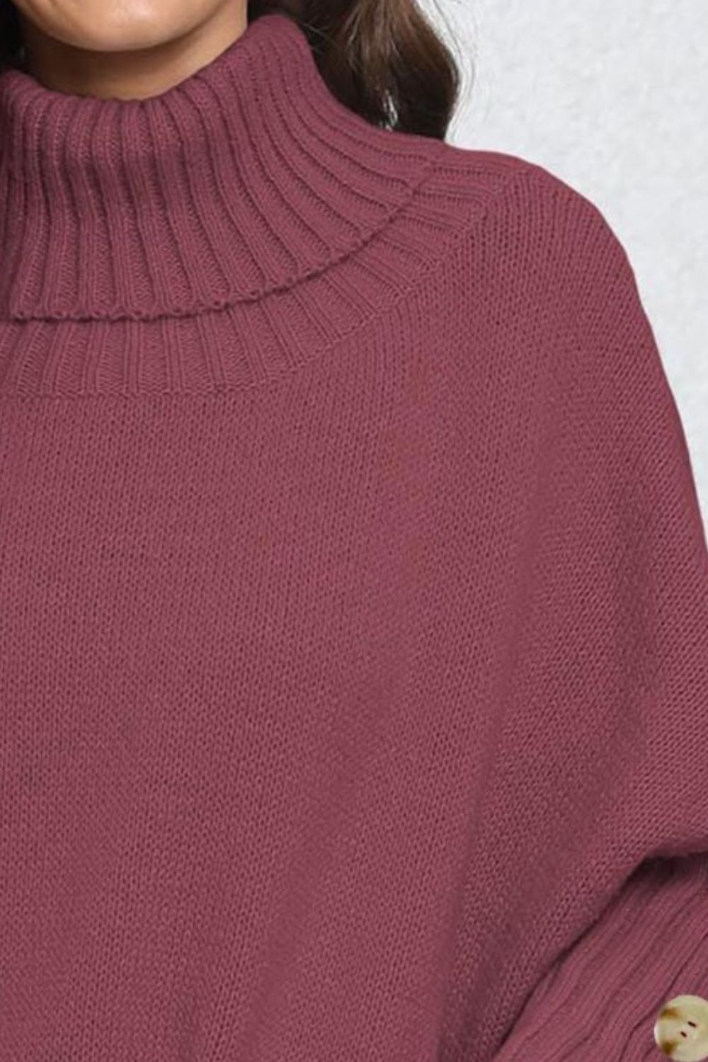 Turtleneck Long Sleeve Sweater-Angel Casuals