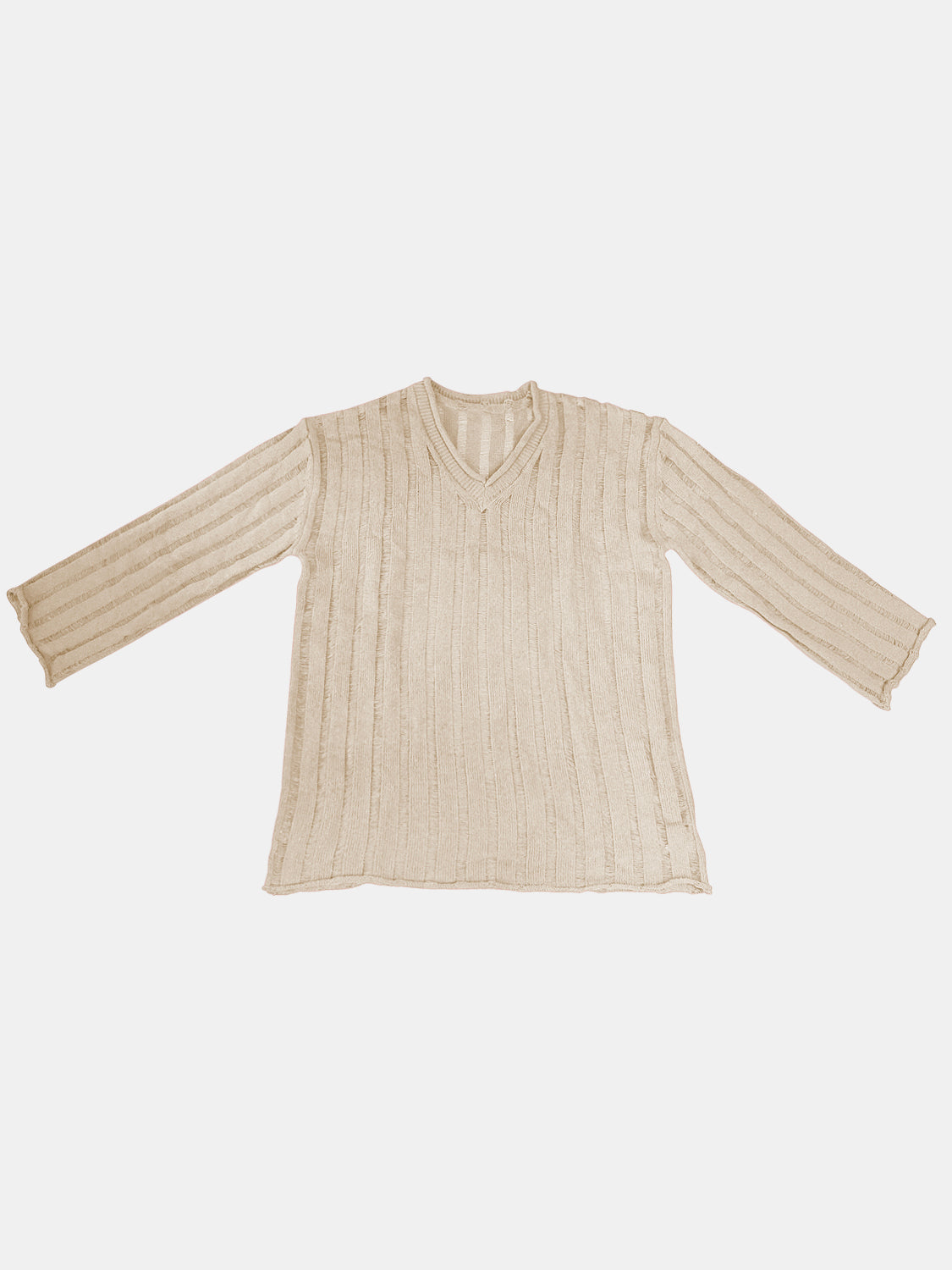 V-Neck Long Sleeve Sweater-Angel Casuals