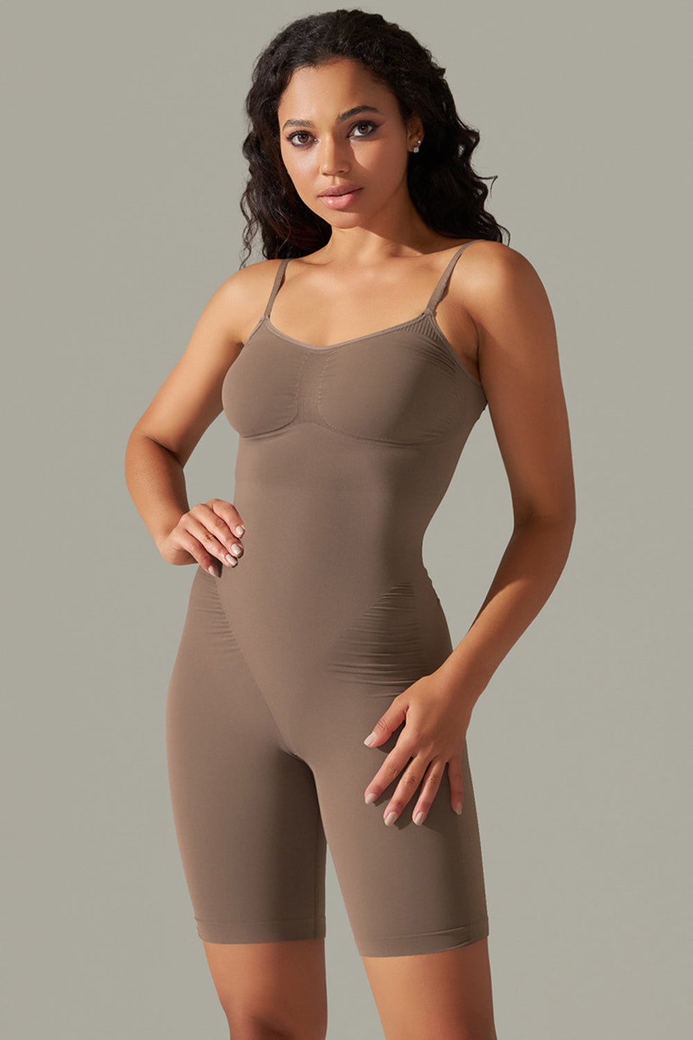 Spaghetti Strap Active Romper-Angel Casuals