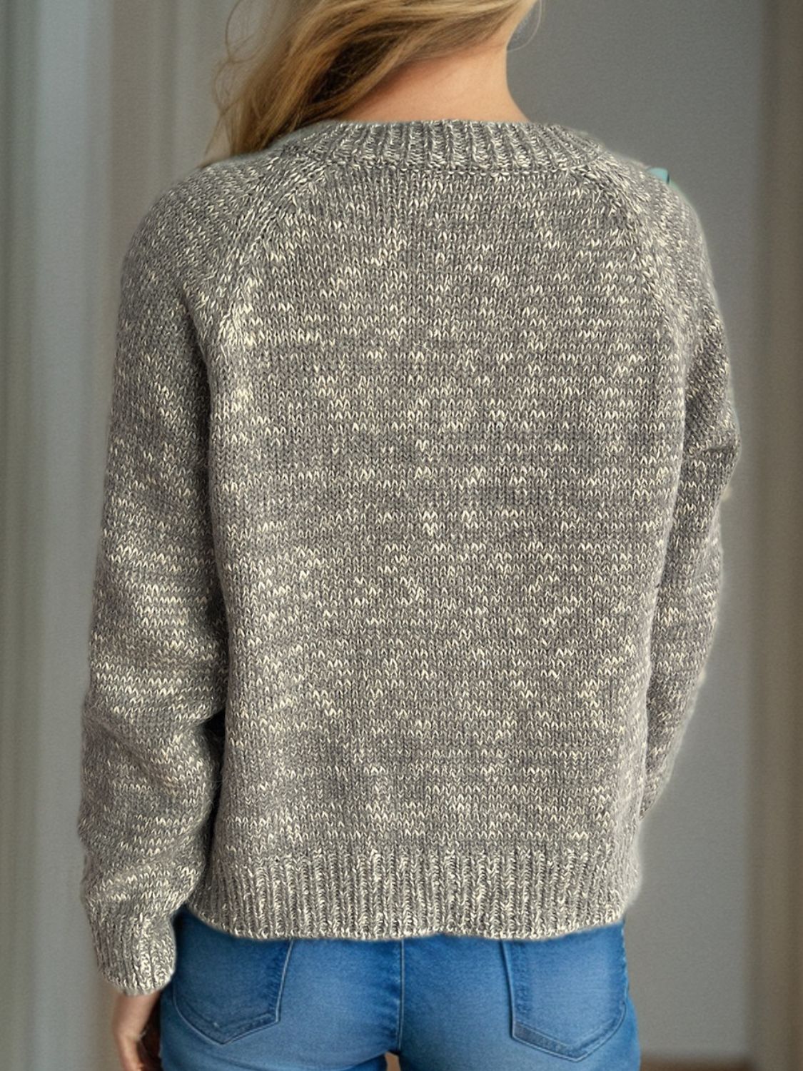 Heathered Button Down Long Sleeve Cardigan-Angel Casuals