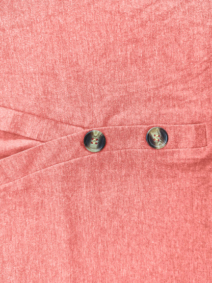 Full Size Notched Long Sleeve T-Shirt-Angel Casuals