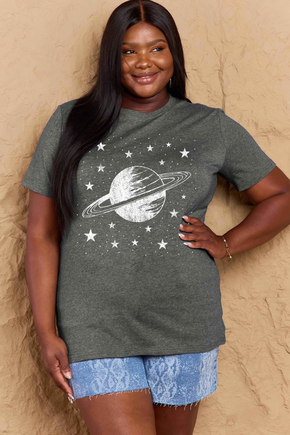 Simply Love Full Size Planet Graphic Cotton T-Shirt-Angel Casuals