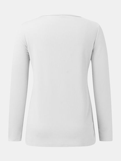 Full Size Scoop Neck Long Sleeve T-Shirt-Angel Casuals