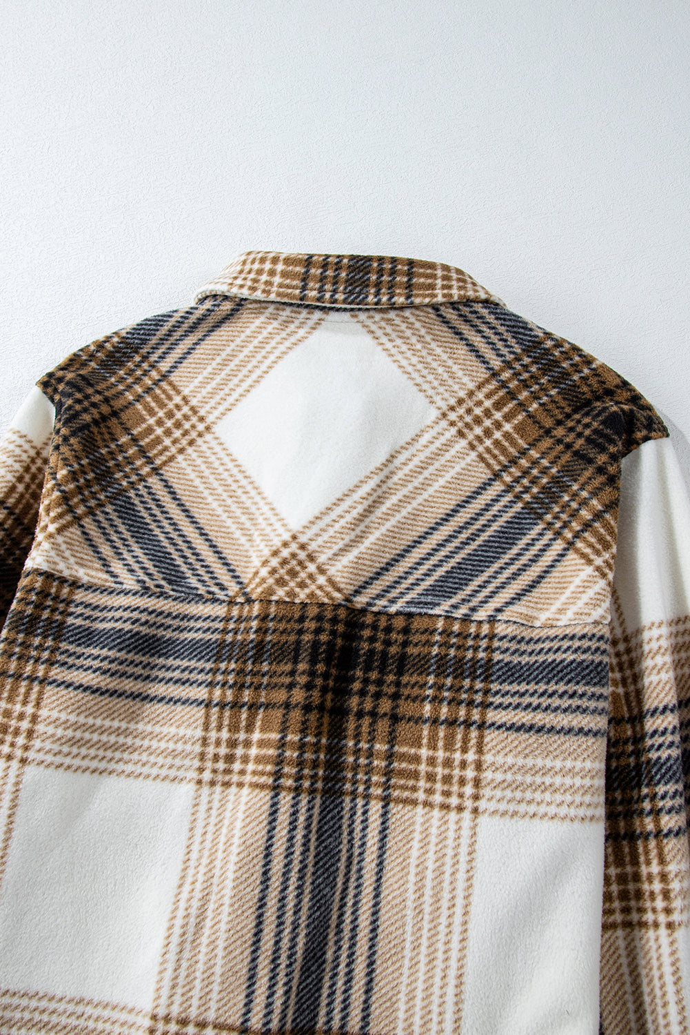 Plaid Button Up Long Sleeve Shacket-Angel Casuals