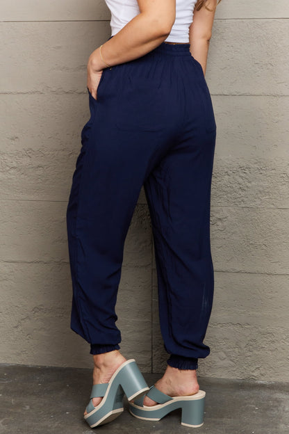 Tied Long Joggers with Pockets-Angel Casuals