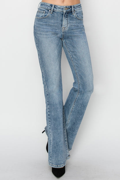 RISEN Full Size Mid Rise Bootcut Jeans-Angel Casuals