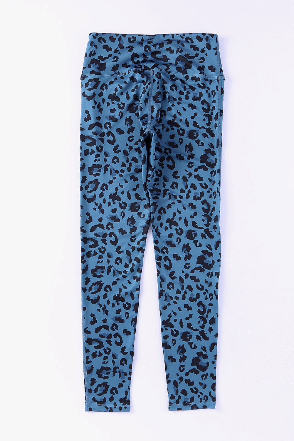 Leopard Print Wide Waistband Leggings-Angel Casuals