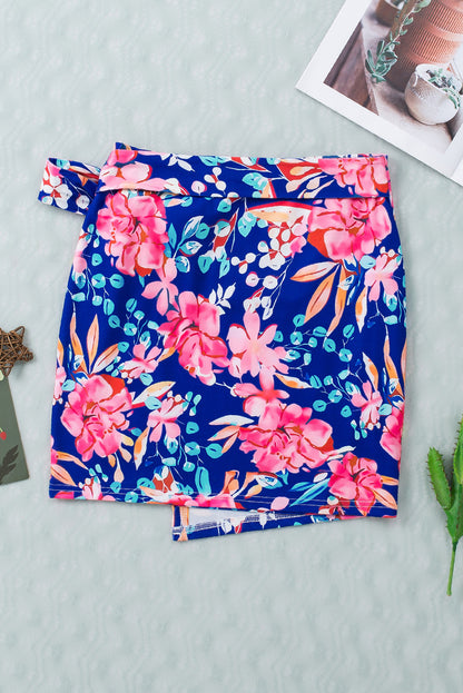 Floral Tied Mini Skirt-Angel Casuals