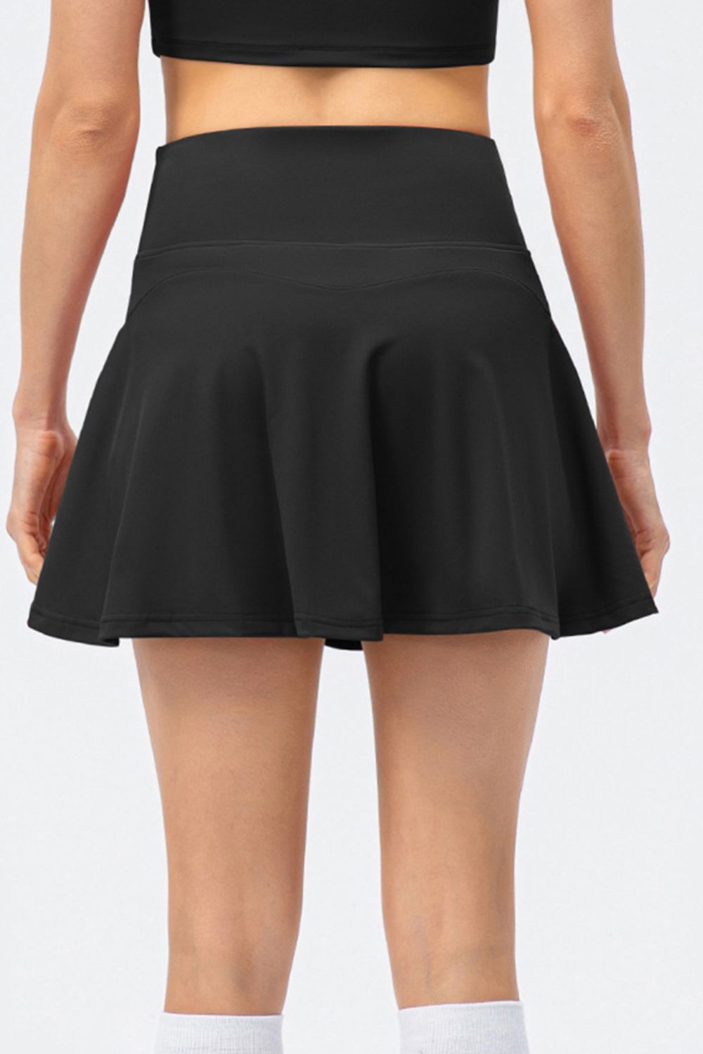 High Waist Wide Waistband Active Skirt-Angel Casuals