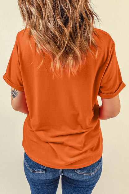 Full Size Glitter Round Neck Short Sleeve T-Shirt-Angel Casuals