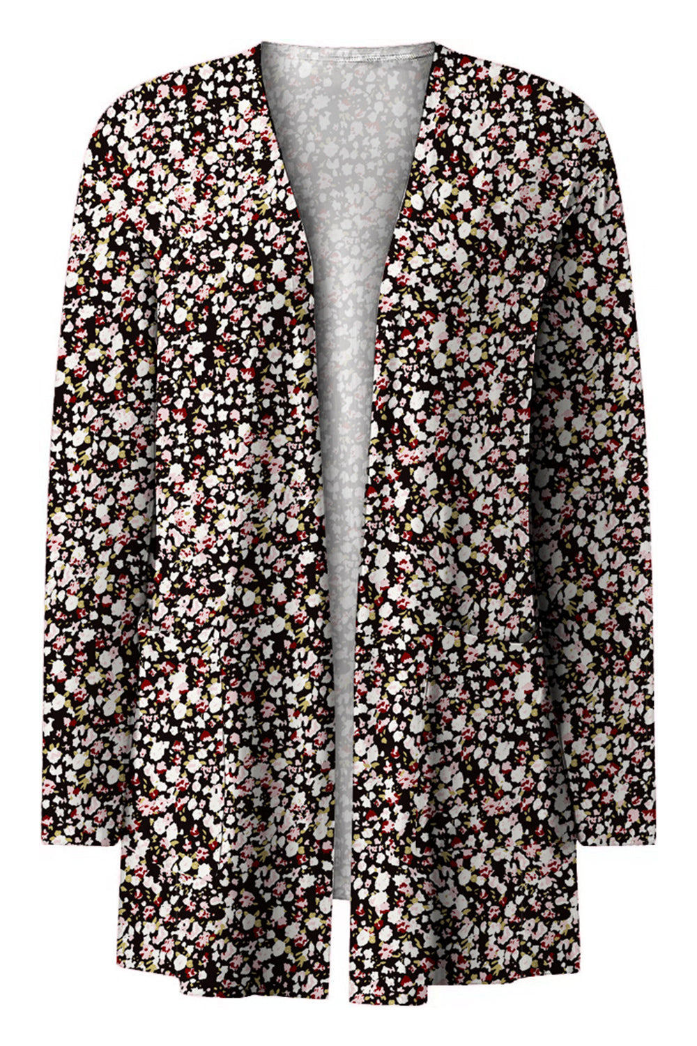 Printed Long Sleeve Cardigan-Angel Casuals