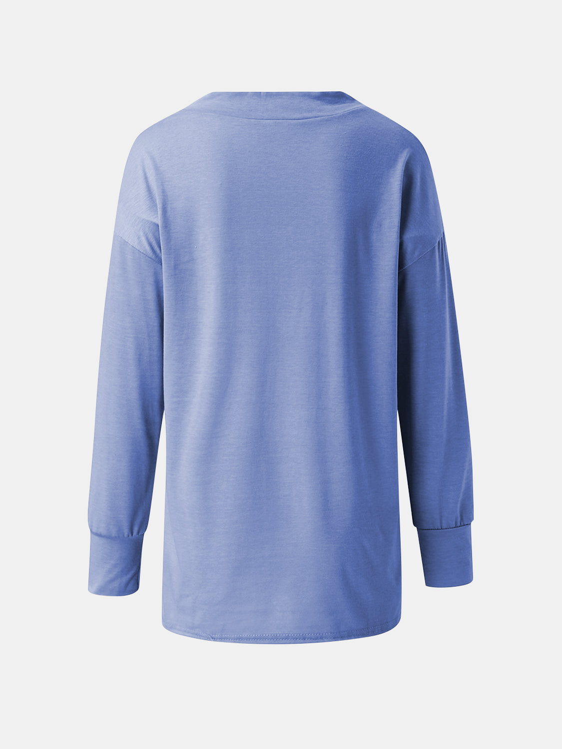 Full Size V-Neck Long Sleeve T-Shirt-Angel Casuals