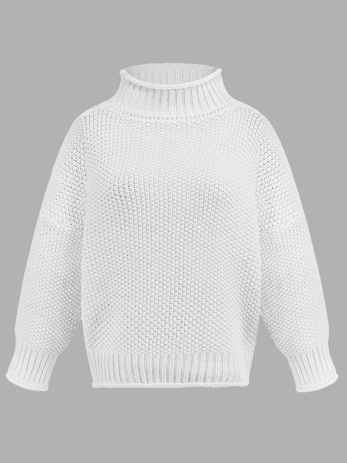 Turtleneck Long Sleeve Sweater-Angel Casuals