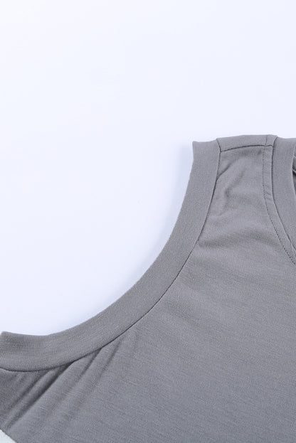 Contrast Round Neck Tank Top-Angel Casuals