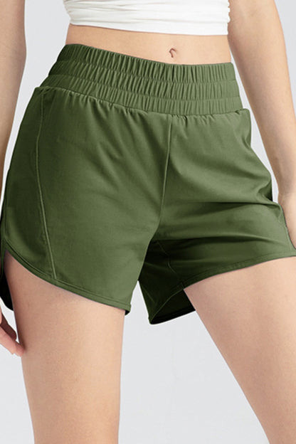 Elastic Waist Active Shorts-Angel Casuals